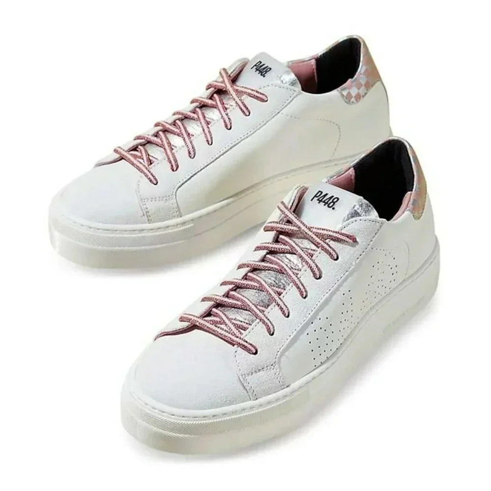 P448 Women's Thea Lace-Up Low-Top Platform Sneakers Minichess Size 40 MSRP $298